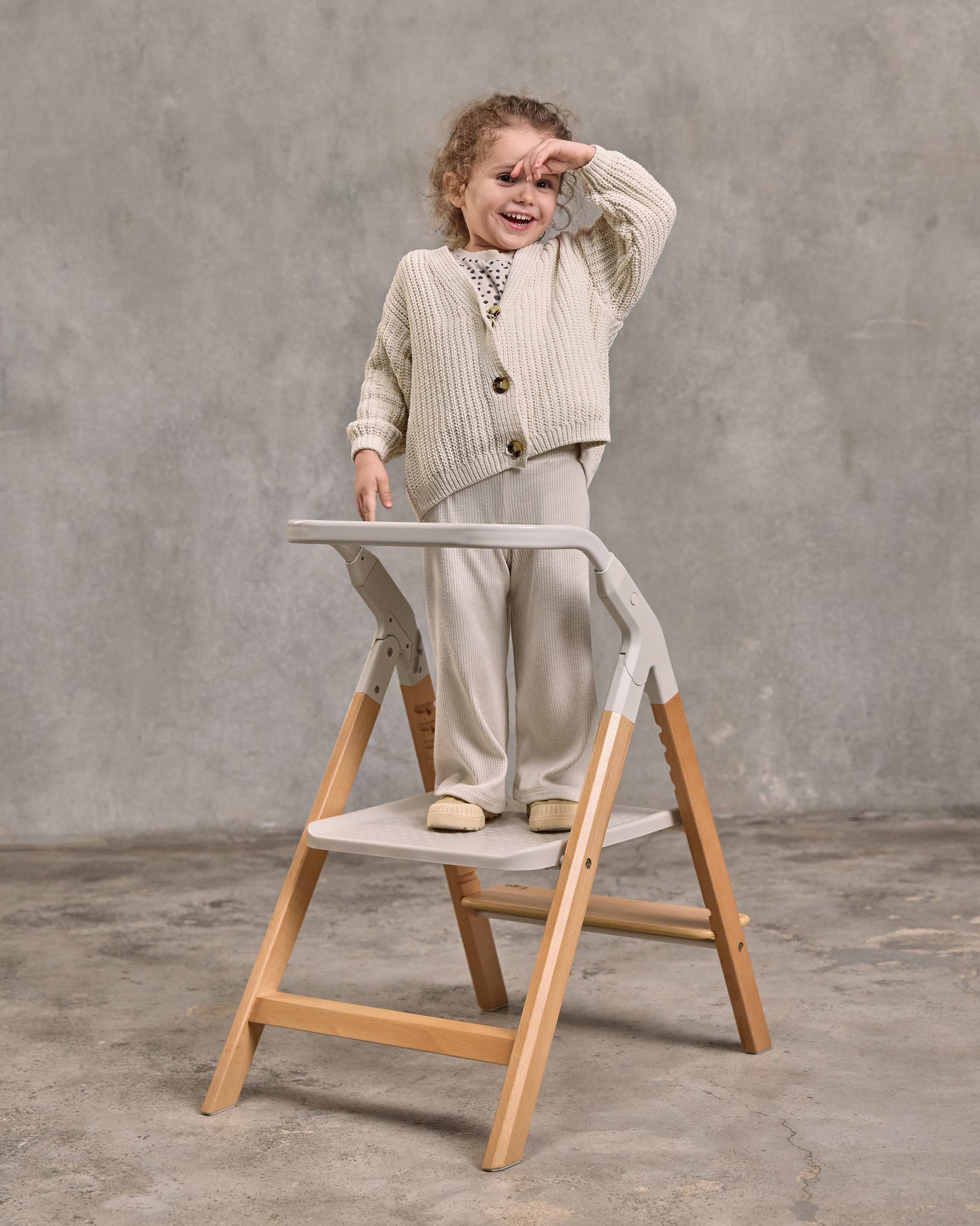 Chaise longue, high chair, side chair and Ergo training tower